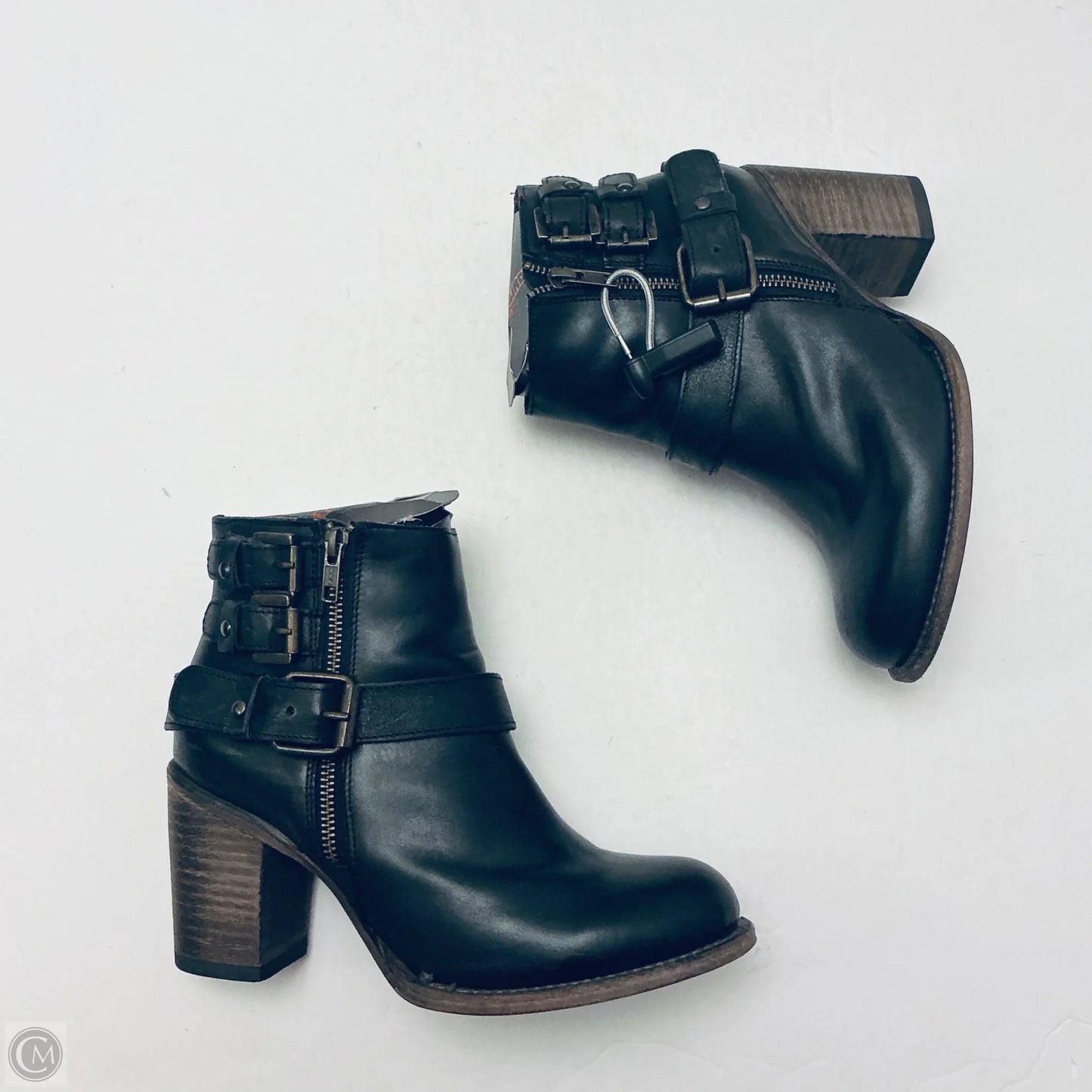 Boots Ankle Heels By Freebird In Black, Size: 9