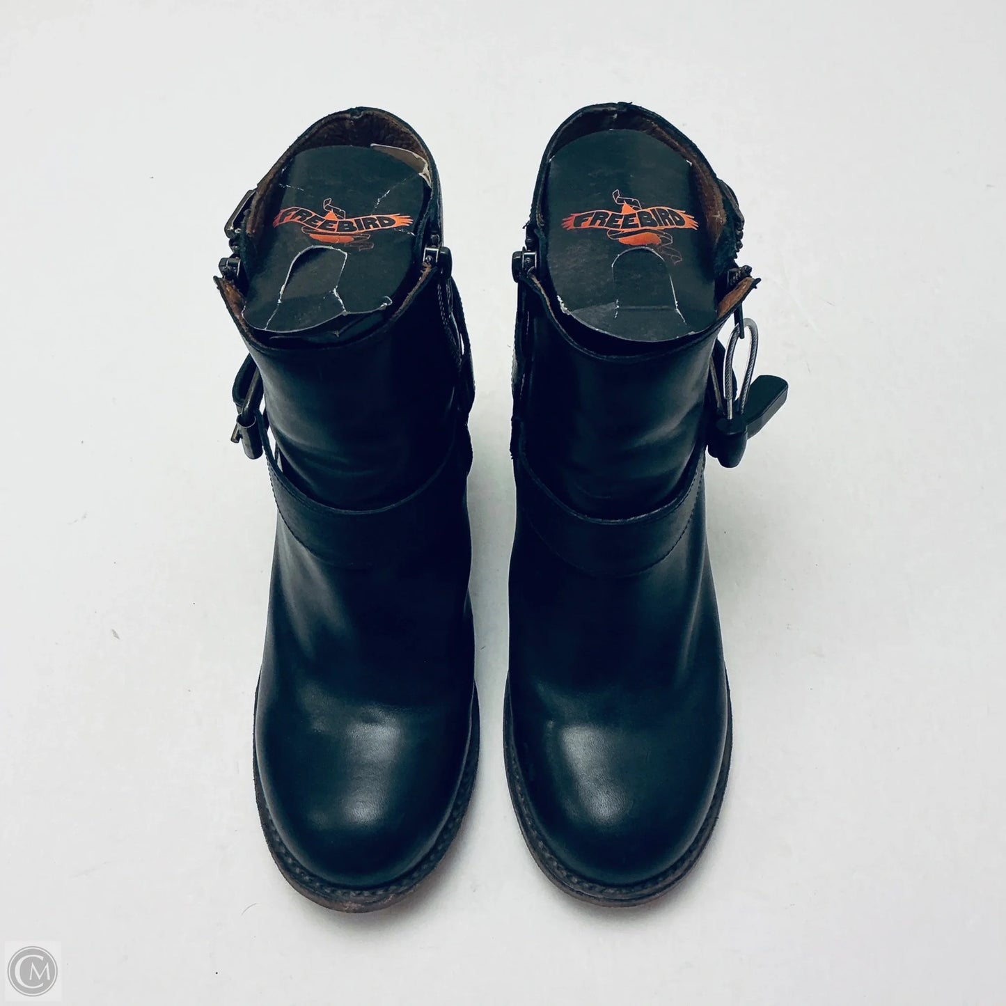 Boots Ankle Heels By Freebird In Black, Size: 9
