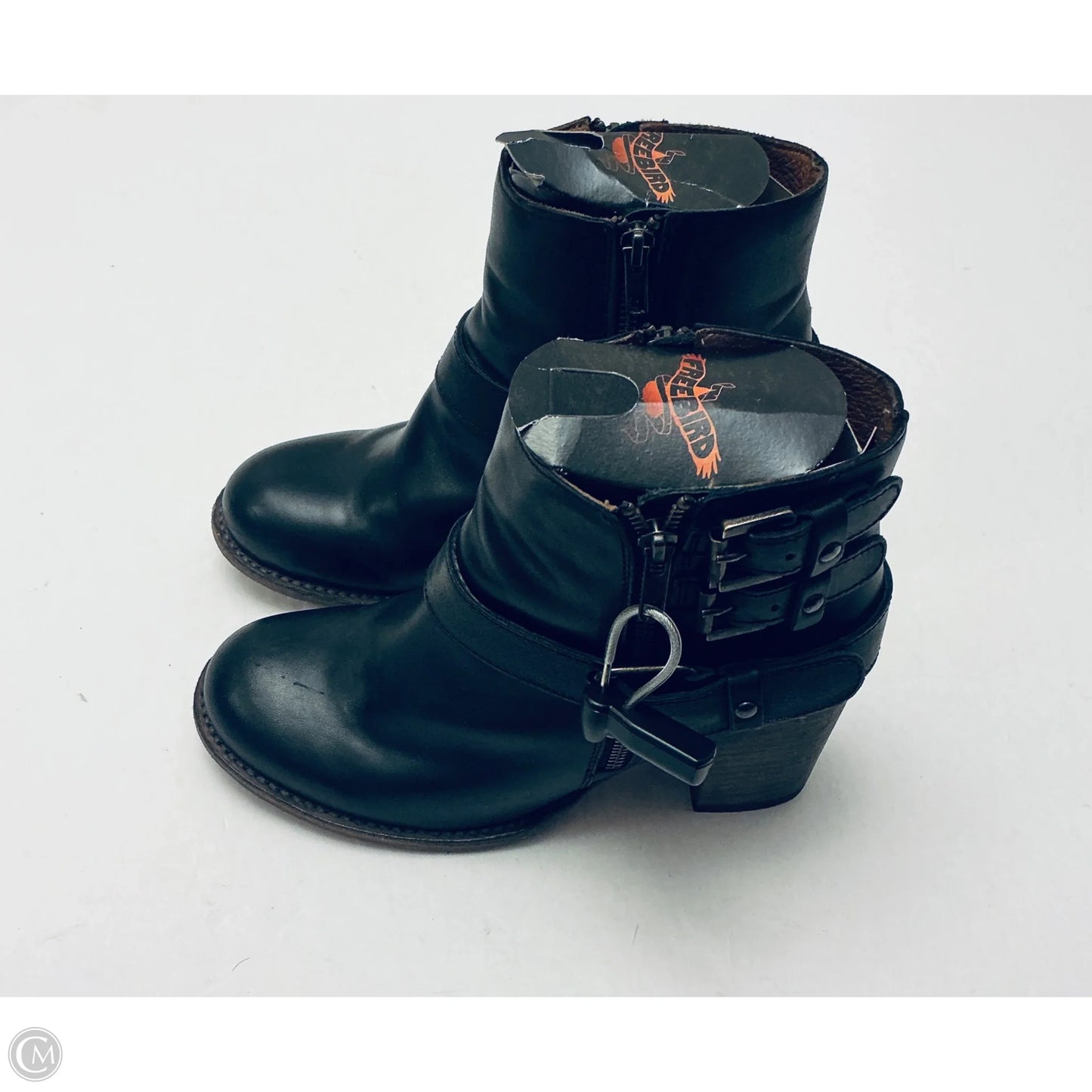 Boots Ankle Heels By Freebird In Black, Size: 9