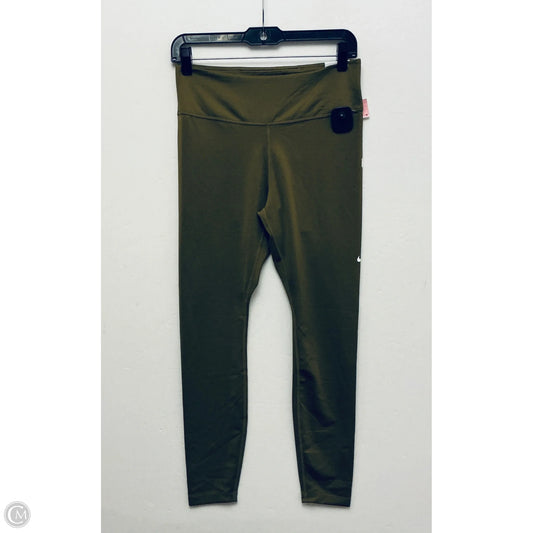 Athletic Leggings By Nike In Green, Size: M