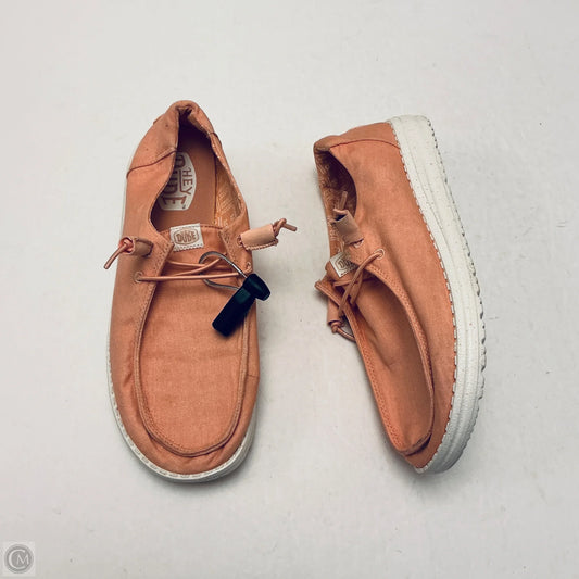 Shoes Flats By Hey Dude In Pink, Size: 9