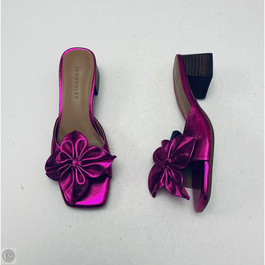 Sandals Heels Block By Aerosoles In Pink, Size: 5