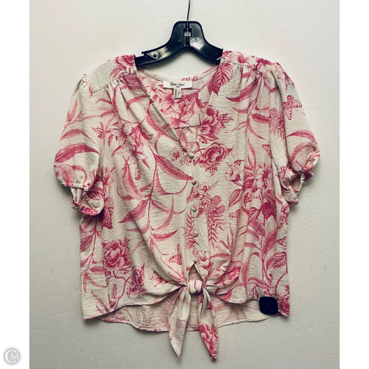 Top Short Sleeve By Cmf In Floral Print, Size: L