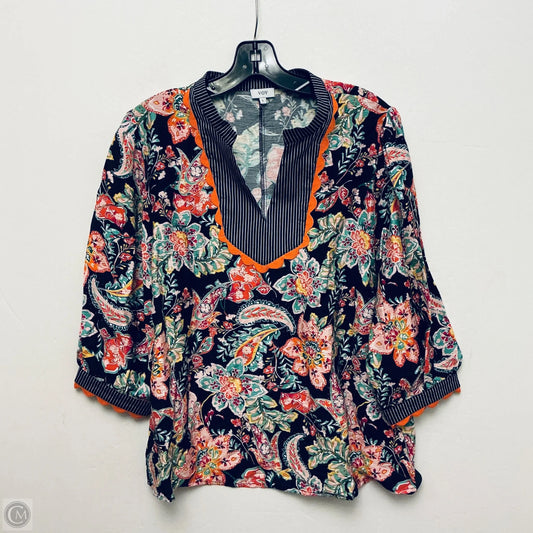 Top Short Sleeve By Voy In Multi-colored, Size: L