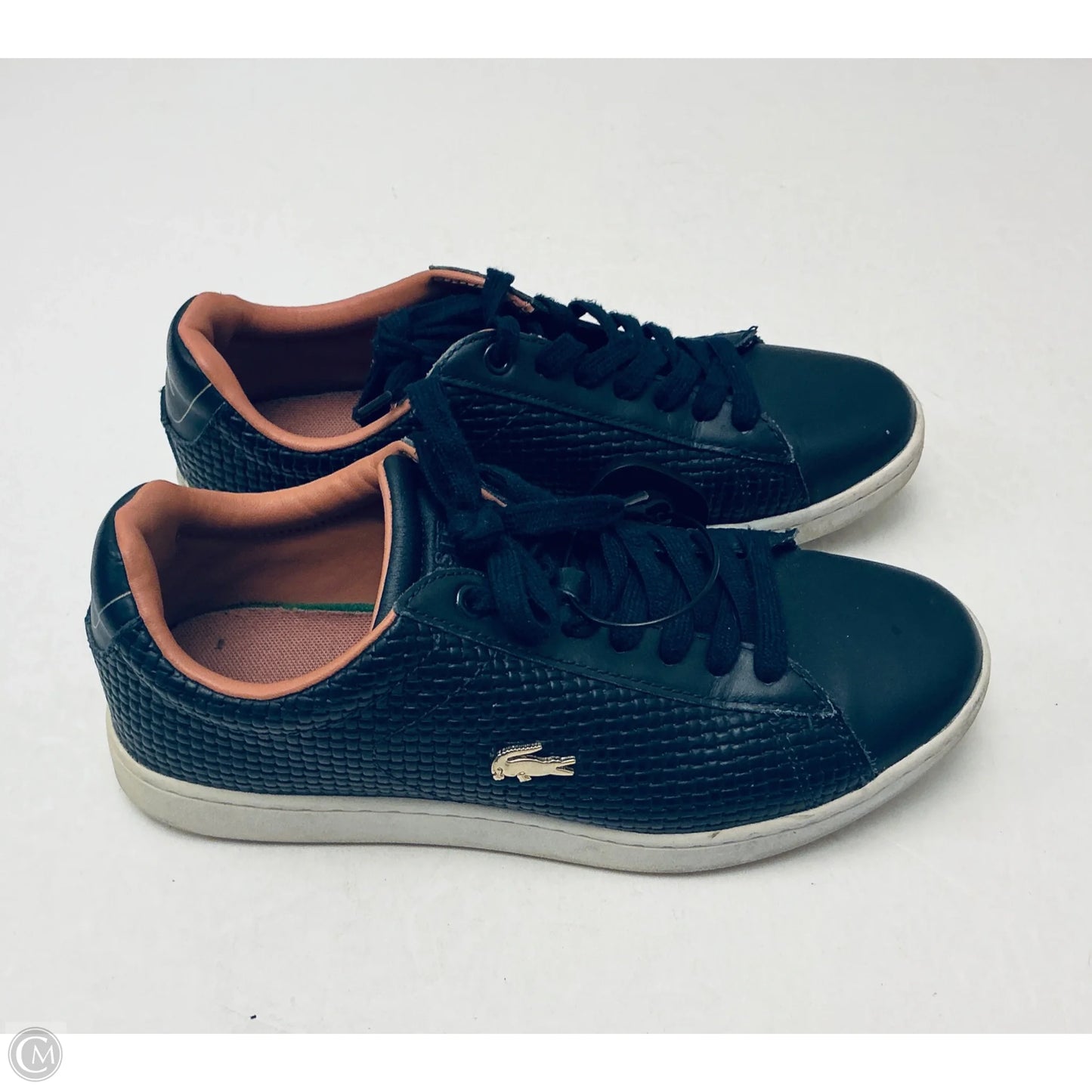 Shoes Sneakers By Lacoste In Navy, Size: 6