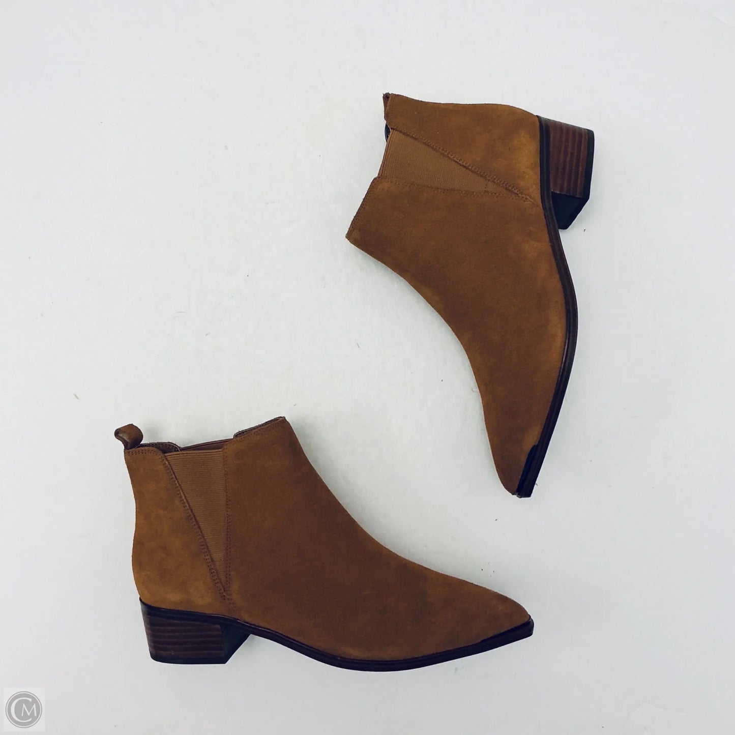 Boots Ankle Heels By Marc Fisher In Brown, Size: 8.5
