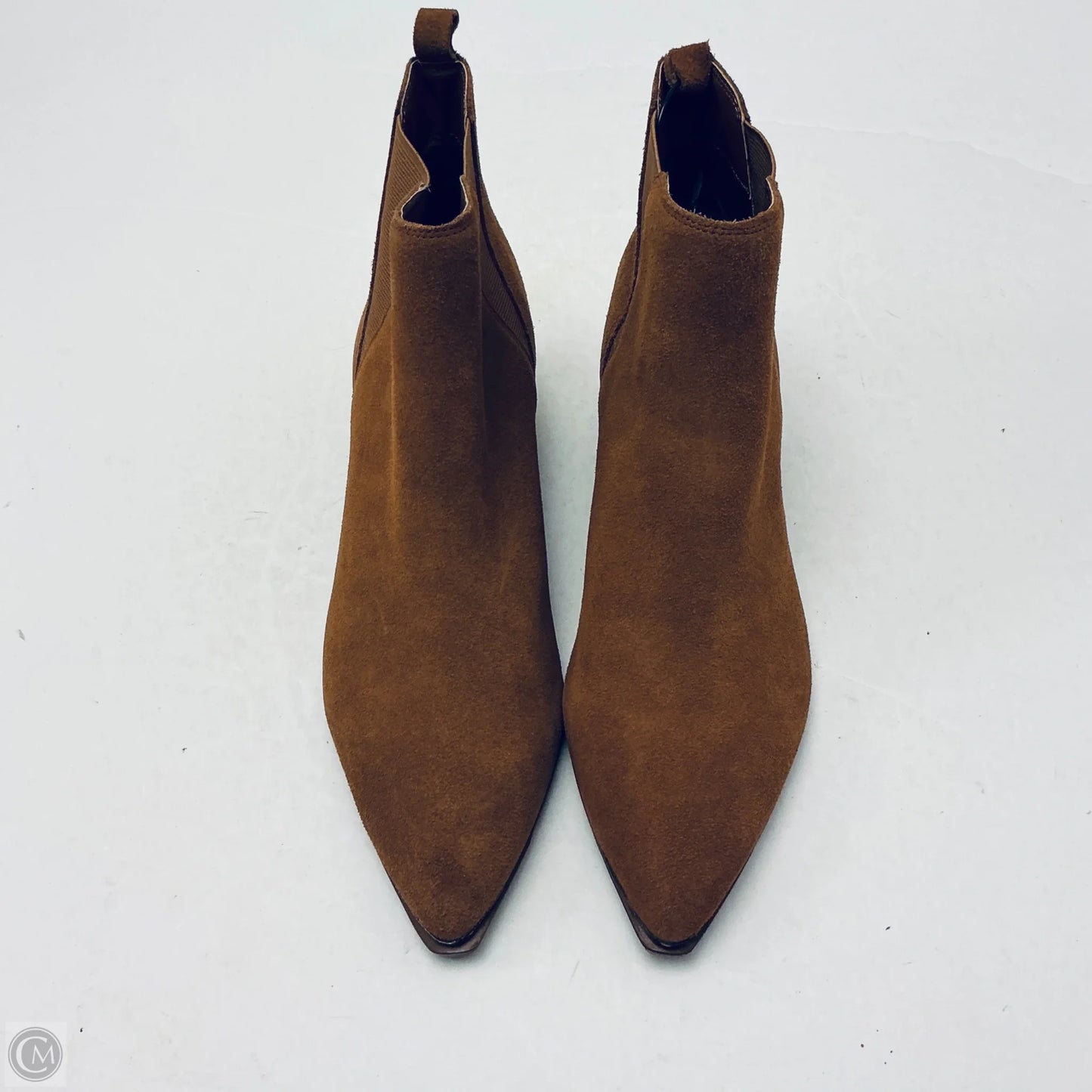 Boots Ankle Heels By Marc Fisher In Brown, Size: 8.5