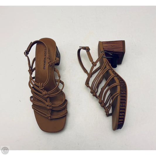 Shoes Heels Block By Lucky Brand In Brown, Size: 8