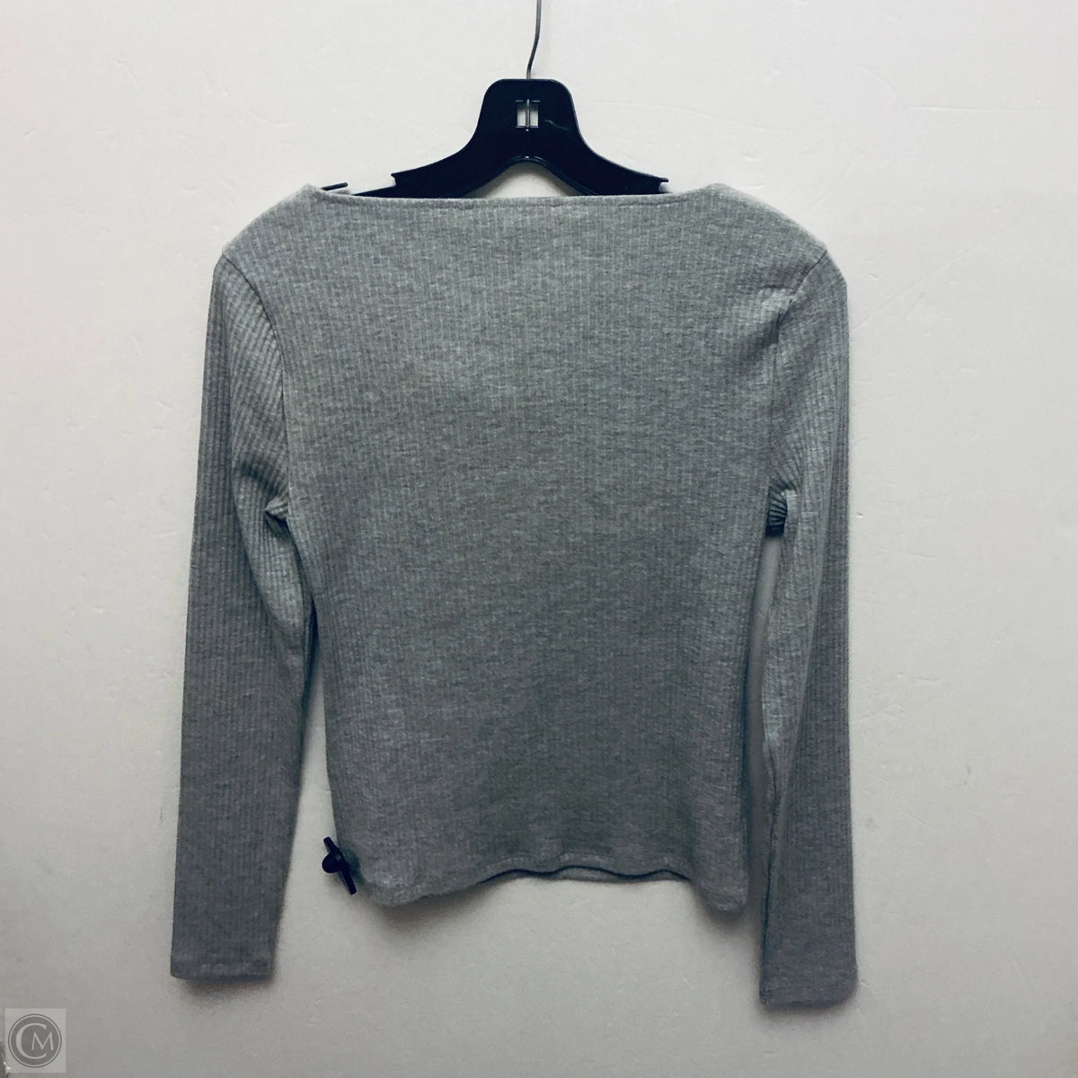 Top Long Sleeve Basic By Loft In Grey, Size: M