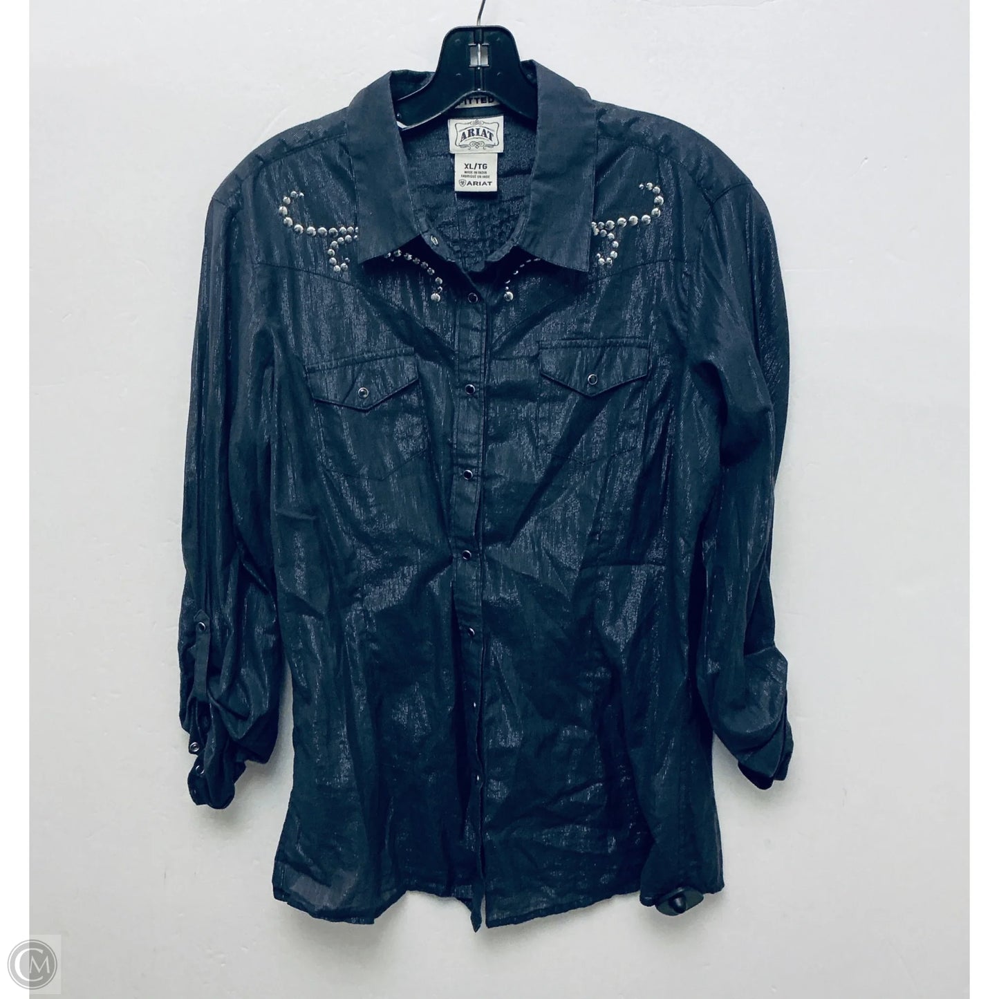 Top Long Sleeve By Ariat In Blue, Size: Xl