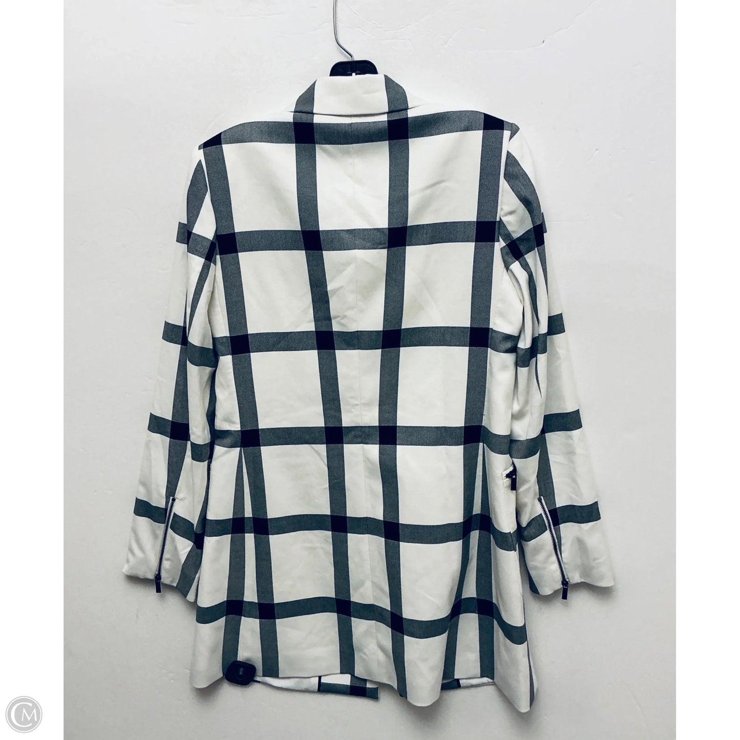 Jacket Designer By Karl Lagerfeld In Checkered Pattern, Size: S