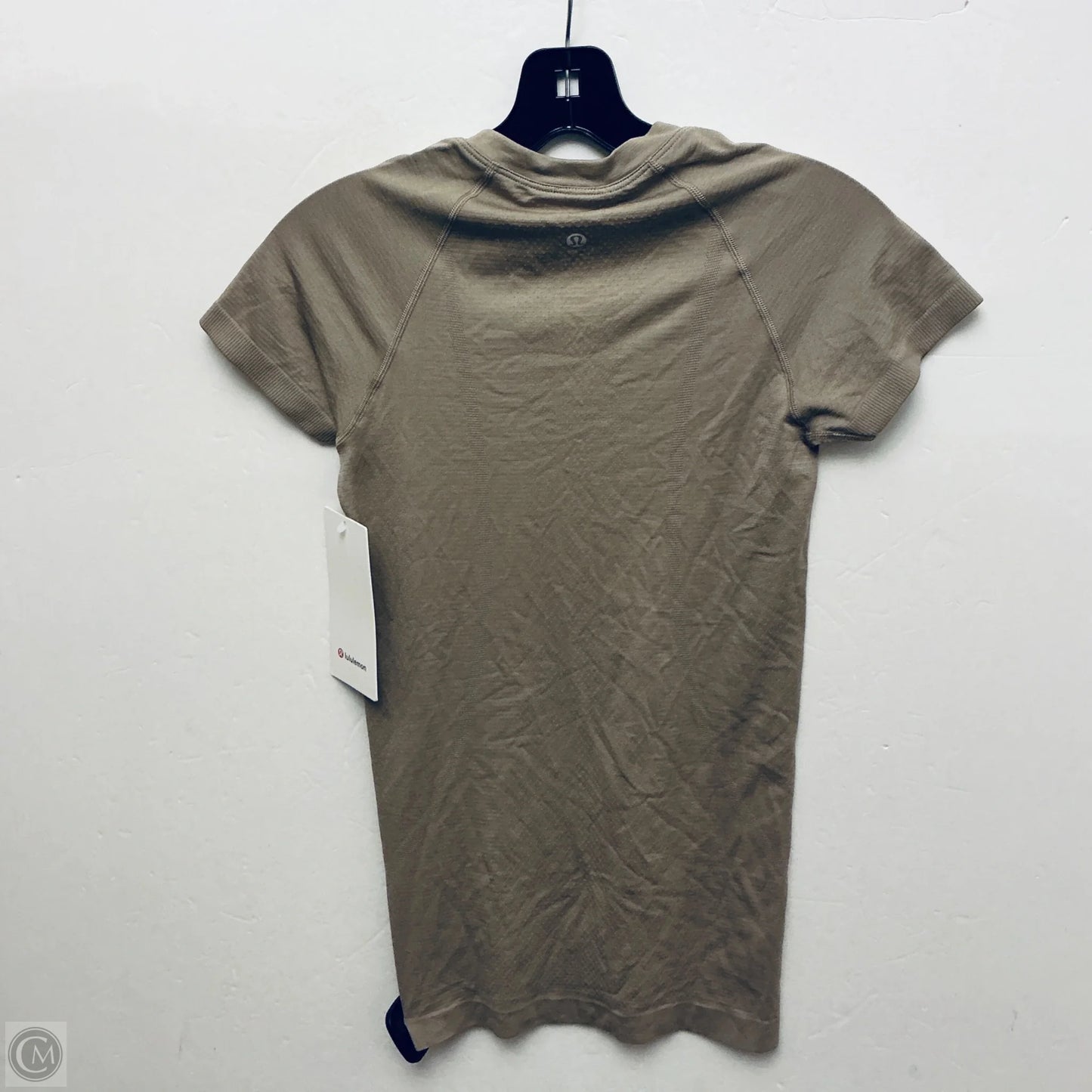 Athletic Top Short Sleeve By Lululemon In Green, Size: 4