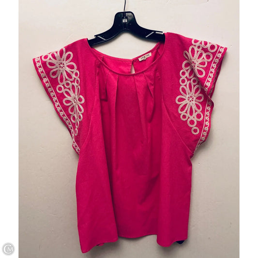 Top Short Sleeve By Jodifl In Pink, Size: L