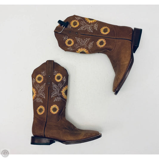 Boots Western By Cme In Floral  Print, Size: 6