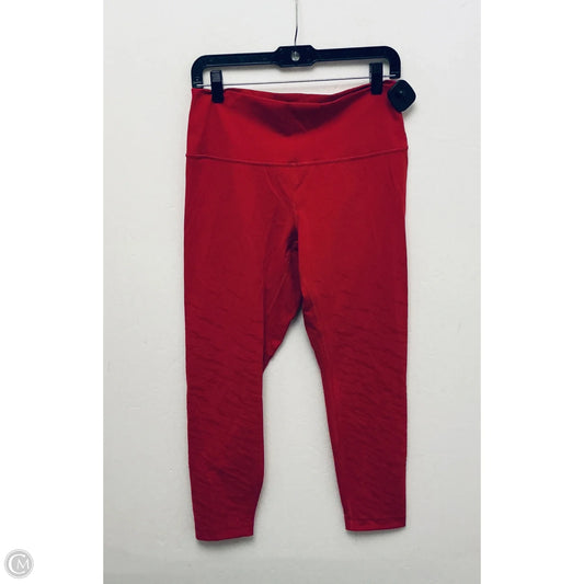 Athletic Leggings By Lululemon In Red, Size: 12