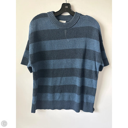 Top Short Sleeve By Akris In Striped Pattern, Size: M