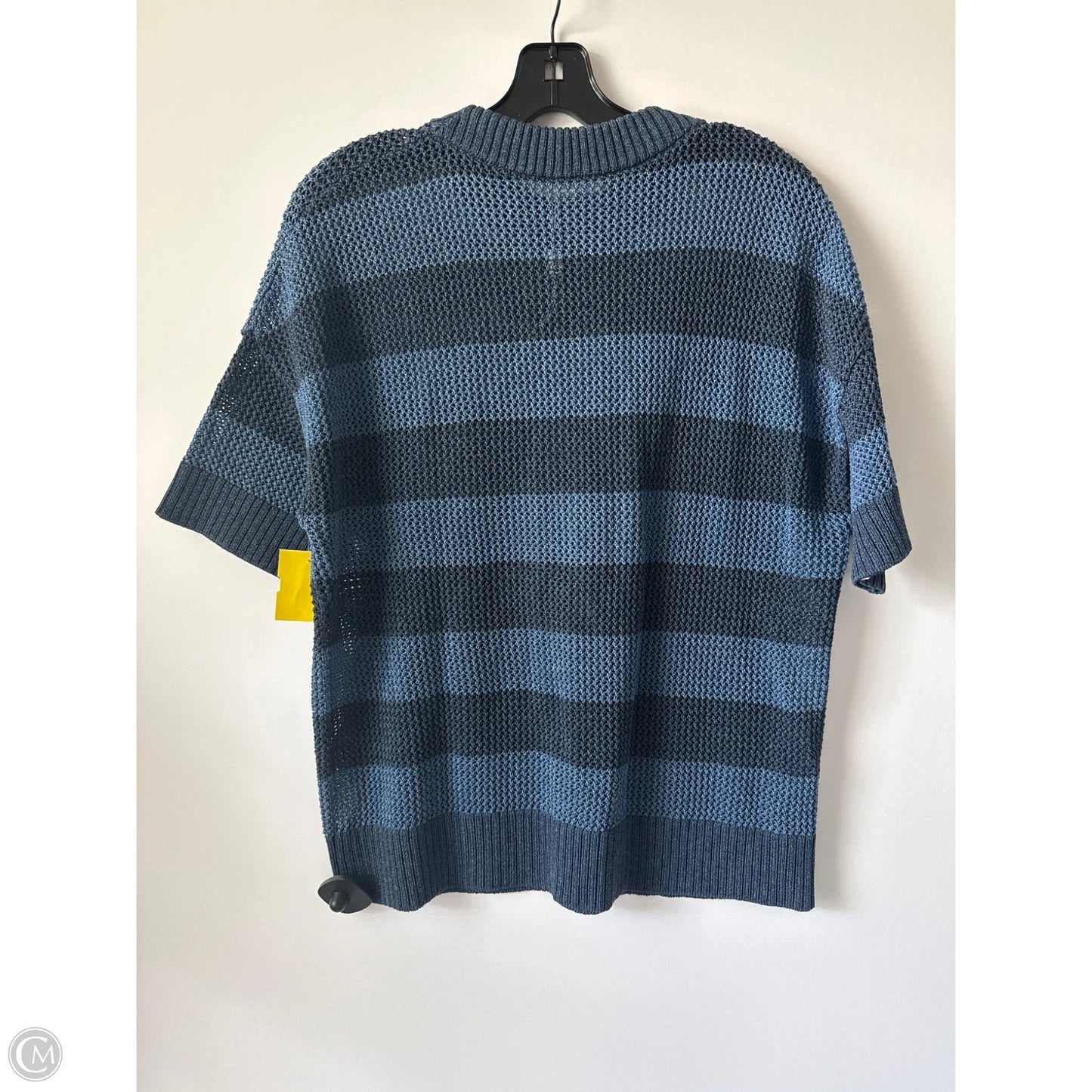 Top Short Sleeve By Akris In Striped Pattern, Size: M