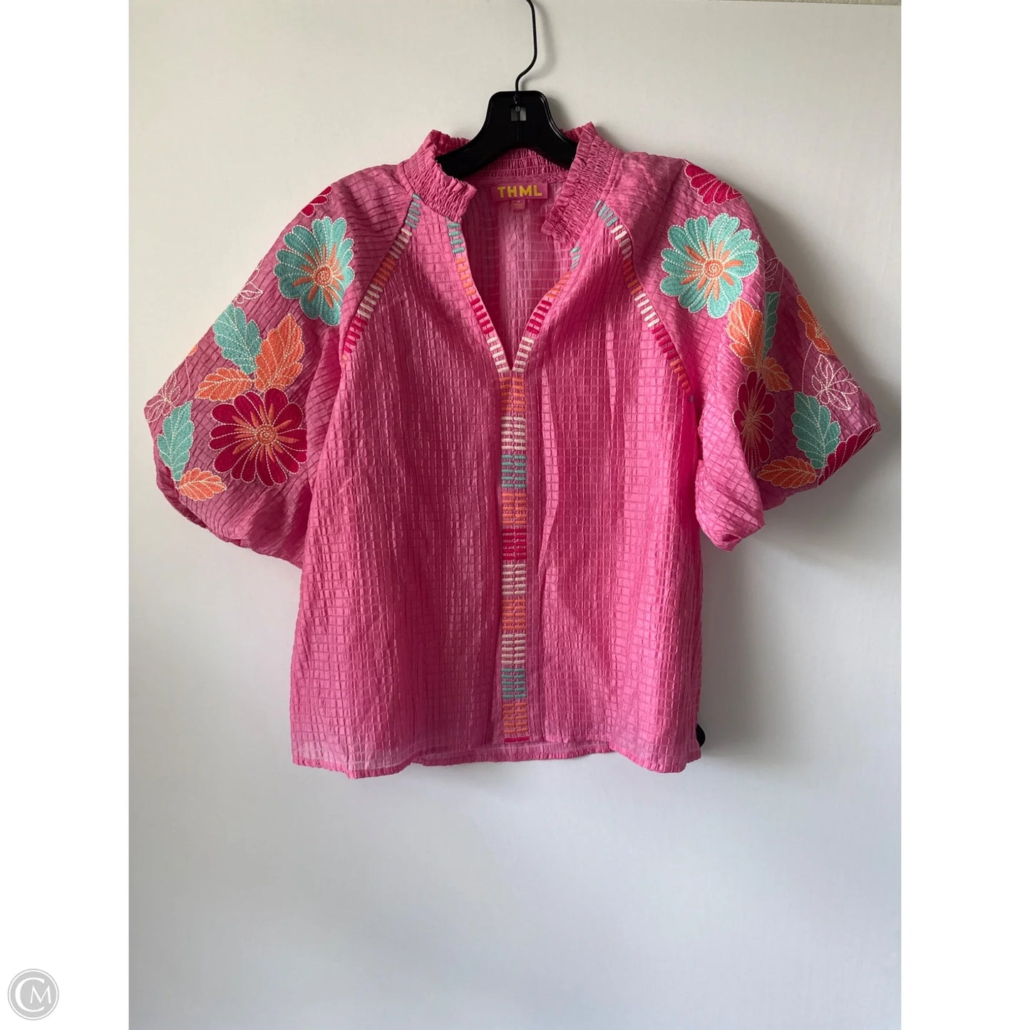 Top Short Sleeve By Thml In Floral Print, Size: M
