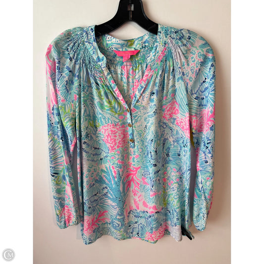 Top Long Sleeve Designer By Lilly Pulitzer In Multi-colored, Size: Xs