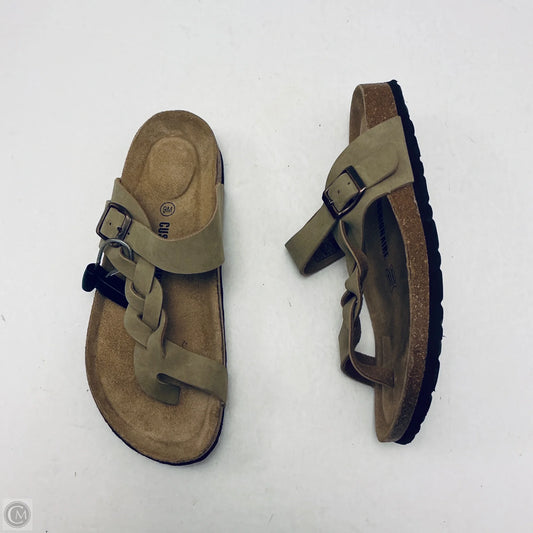 Sandals Flats By Cushionaire In Tan, Size: 9