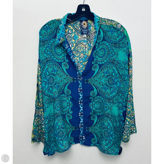 Top Long Sleeve By Johnny Was In Multi-colored, Size: L