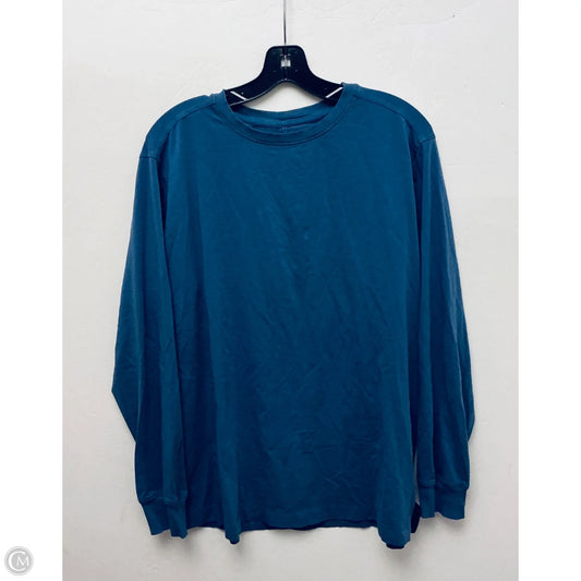 Athletic Top Long Sleeve Collar By Lululemon In Blue, Size: 10