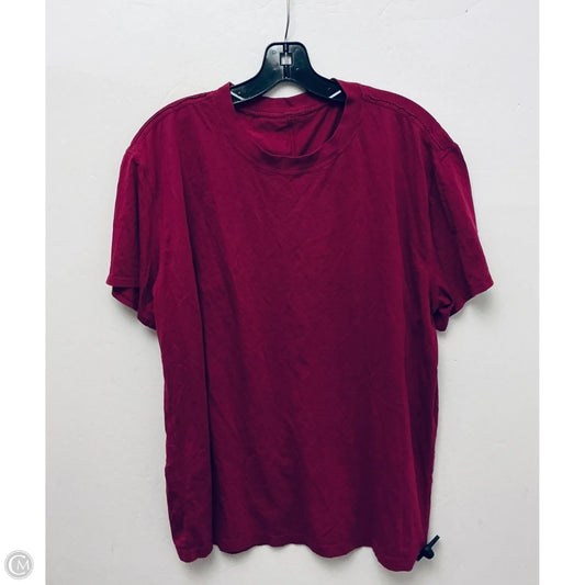 Athletic Top Short Sleeve By Lululemon In Pink, Size: 10
