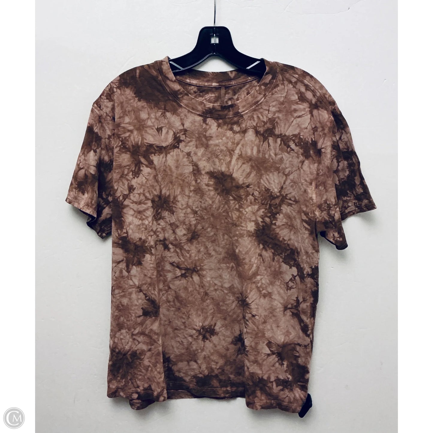 Athletic Top Short Sleeve By Lululemon In Brown, Size: 10