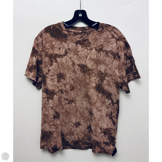 Athletic Top Short Sleeve By Lululemon In Brown, Size: 10