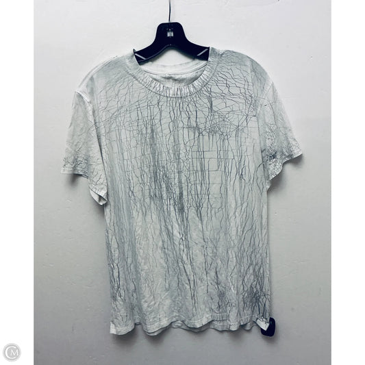 Athletic Top Short Sleeve By Lululemon In Tan, Size: 10