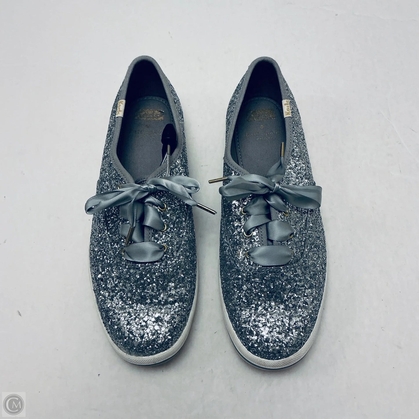 Shoes Designer By Kate Spade In Silver, Size: 8