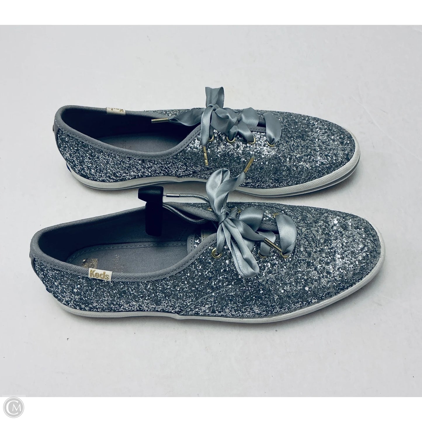 Shoes Designer By Kate Spade In Silver, Size: 8