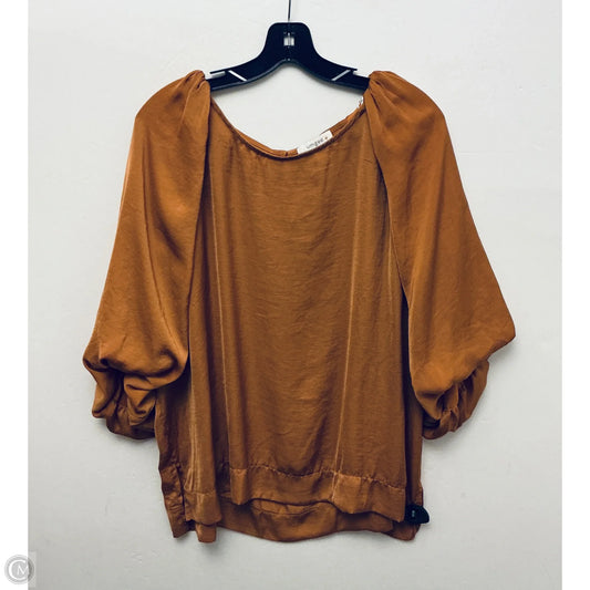 Top Short Sleeve By Umgee In Gold, Size: 2x