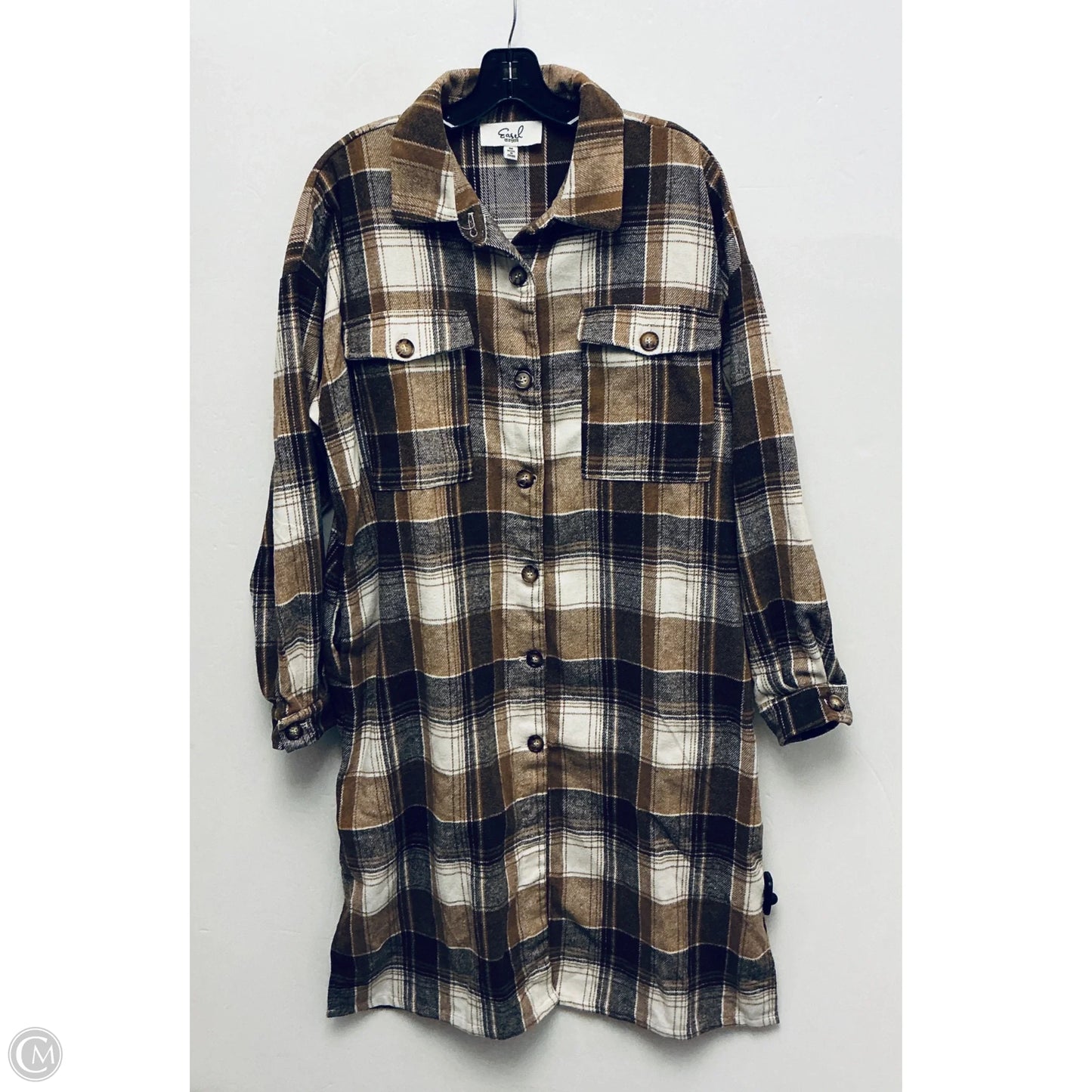 Dress Casual Midi By Easel In Plaid Pattern, Size: M