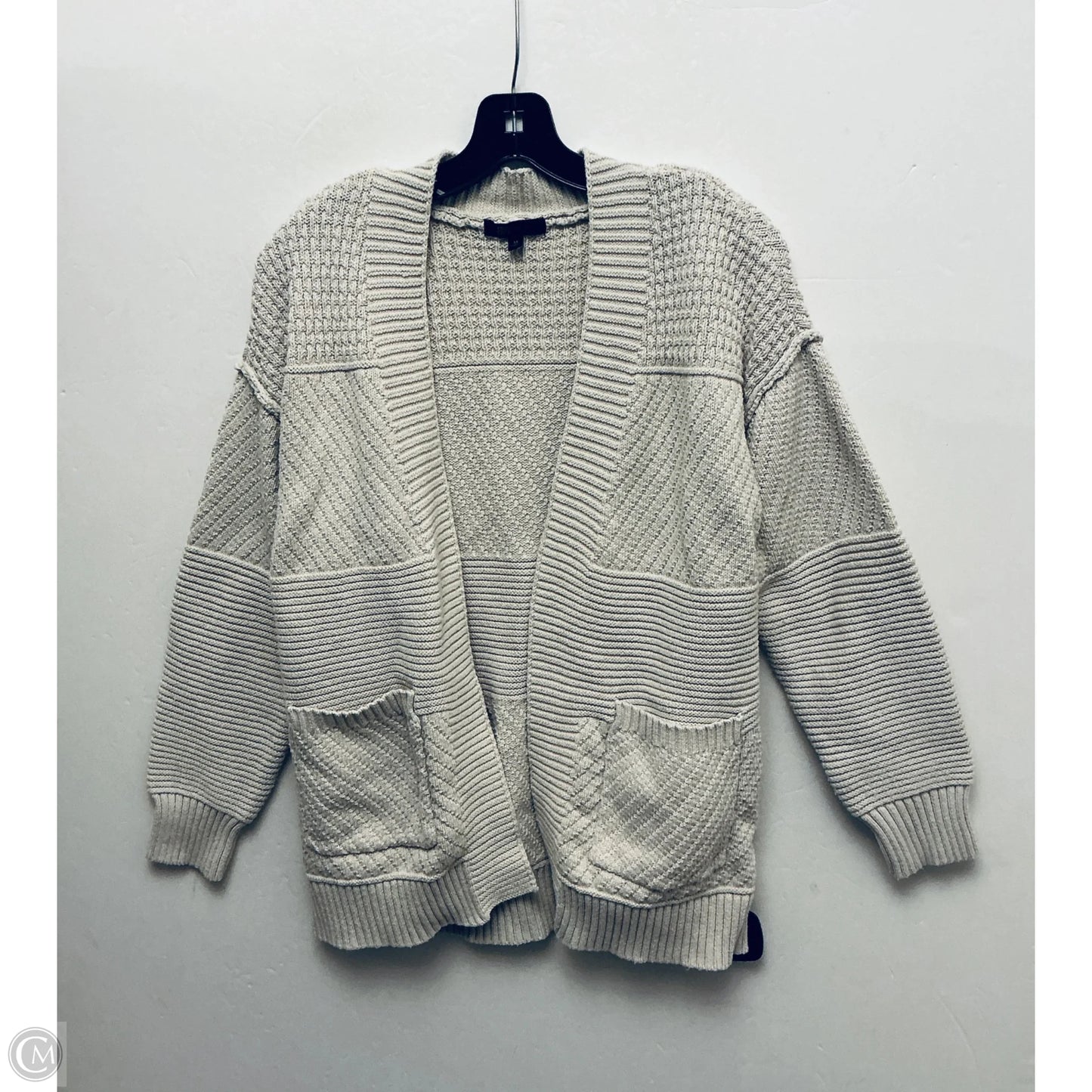 Sweater Cardigan Designer By Frye In Cream, Size: M