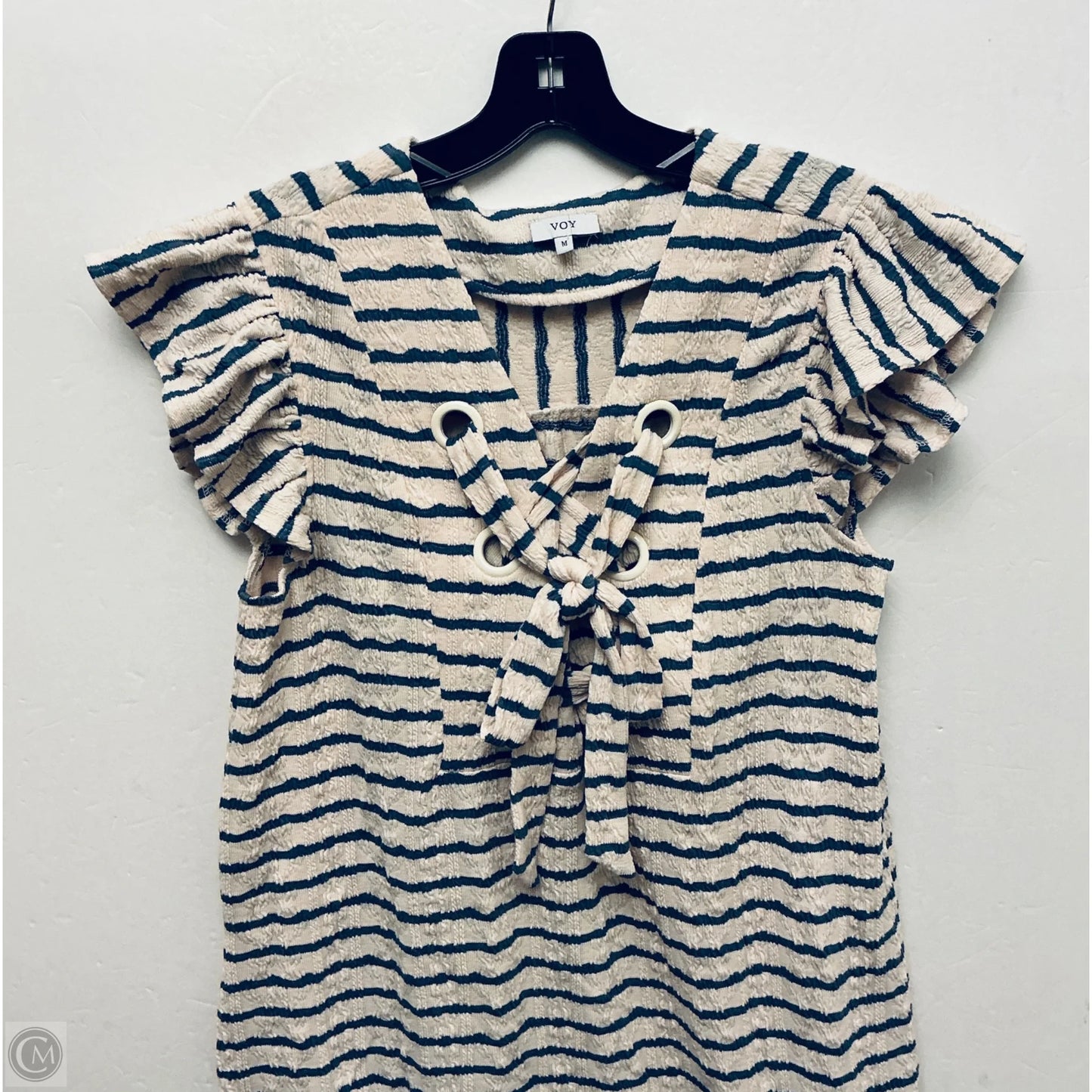 Dress Casual Short By Voy In Striped Pattern, Size: M