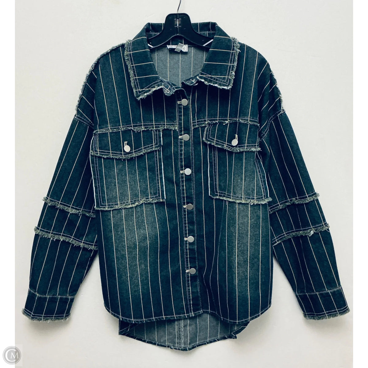 Top Long Sleeve By Cmf In Striped Pattern, Size: S
