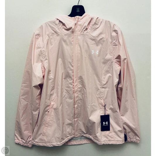 Jacket Windbreaker By Under Armour In Pink, Size: L