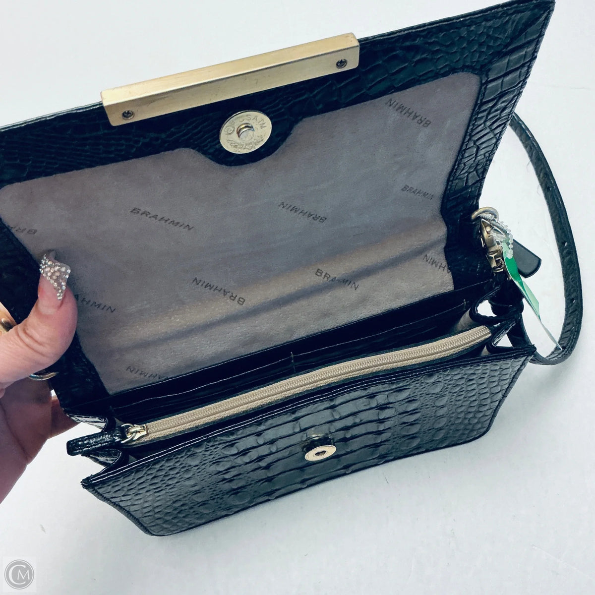 Handbag Designer By Brahmin, Size: Small