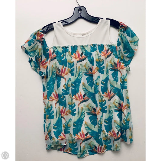 Top Short Sleeve By Cato In Multi-colored, Size: L
