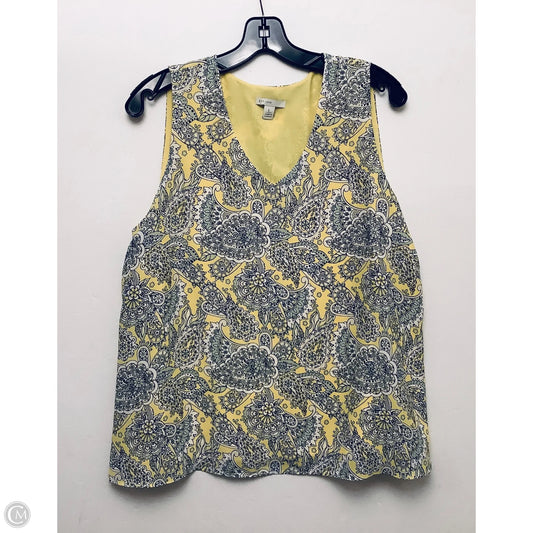 Top Sleeveless By Cato In Yellow, Size: L