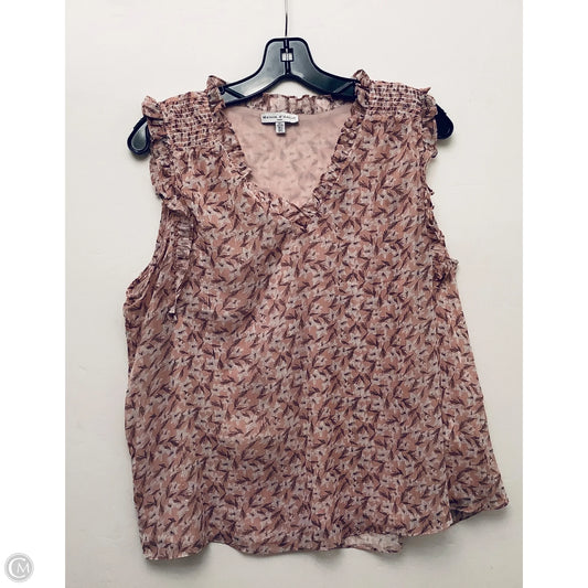 Top Sleeveless By Clothes Mentor In Pink, Size: L