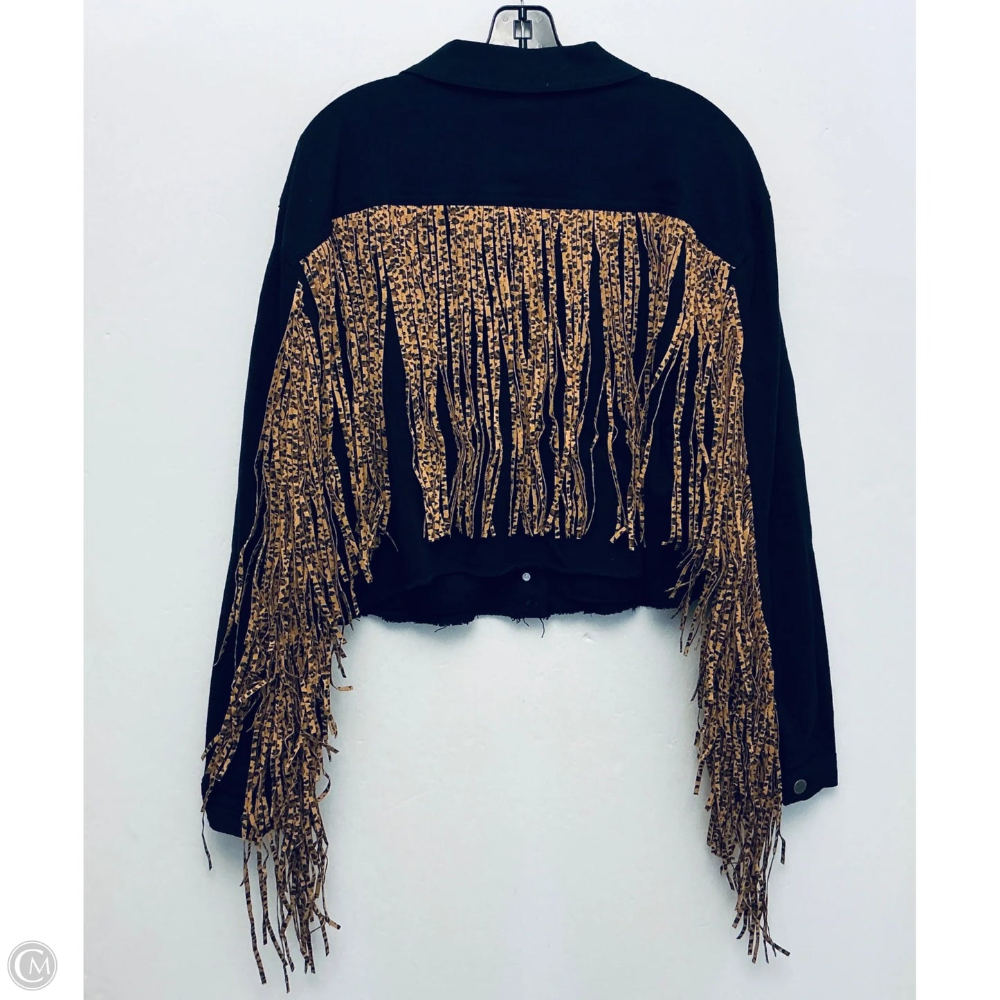Jacket Denim By Clothes Mentor In Black, Size: Xxl