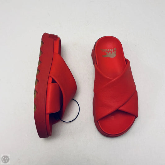 Sandals Heels Platform By Sorel In Red, Size: 7
