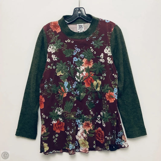 Top Long Sleeve By Ivy Jane In Green & Purple, Size: M