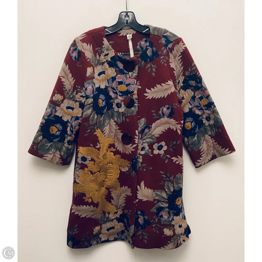 Coat Puffer & Quilted By Uncle Frank In Maroon, Size: M