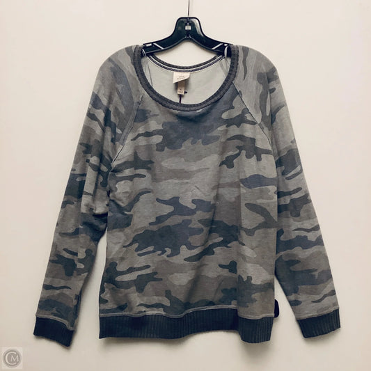Top Long Sleeve By Knox Rose In Camouflage Print, Size: Xl