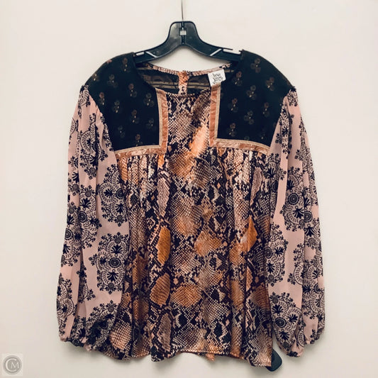 Top Long Sleeve By Ivy Jane In Pink, Size: Xl