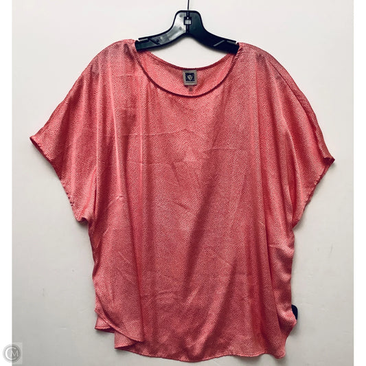 Top Short Sleeve By Anne Klein In Pink, Size: 2x