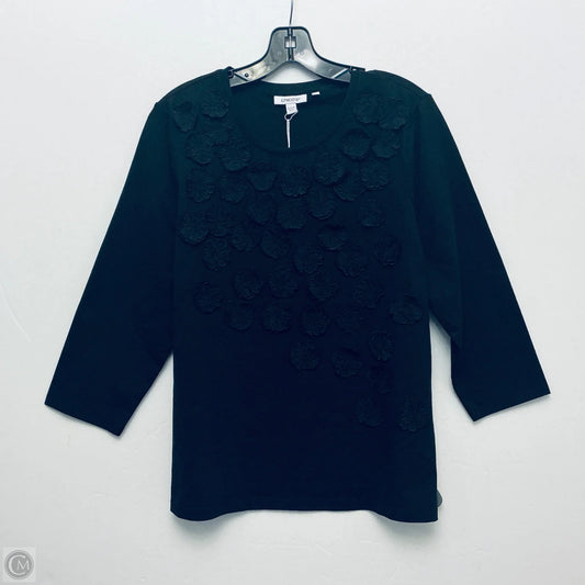 Top Long Sleeve By Chicos In Black, Size: L